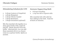 Aromatherapy and Herbology A To Z Guide - Chronic Fatigue (CFS)