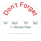 Generic Bottle Top Labels, 1.67 Inch Diameter
